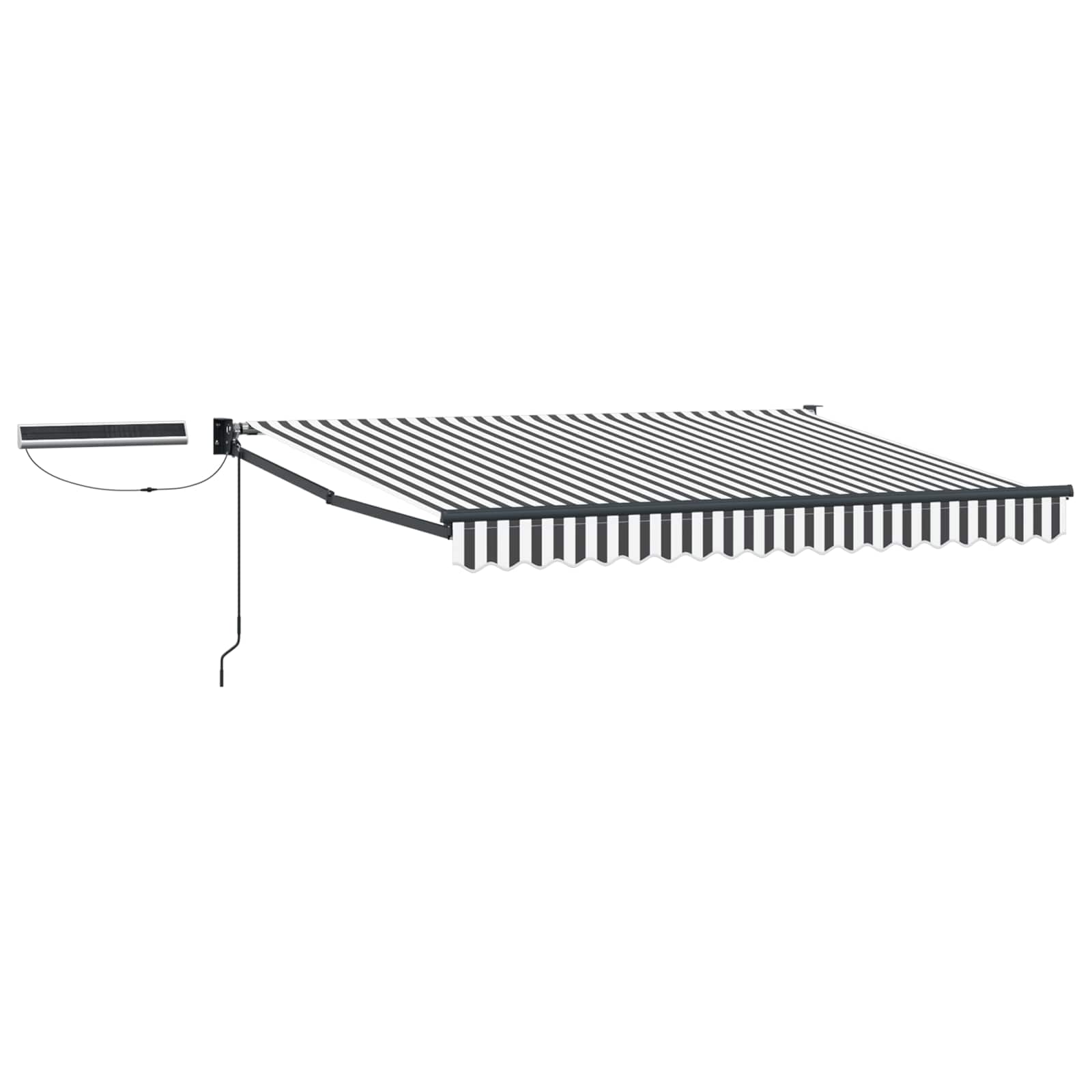 Tettuccio Elettrico Retrattile Antracite e Bianco 2,5 x 2 m | homemem39