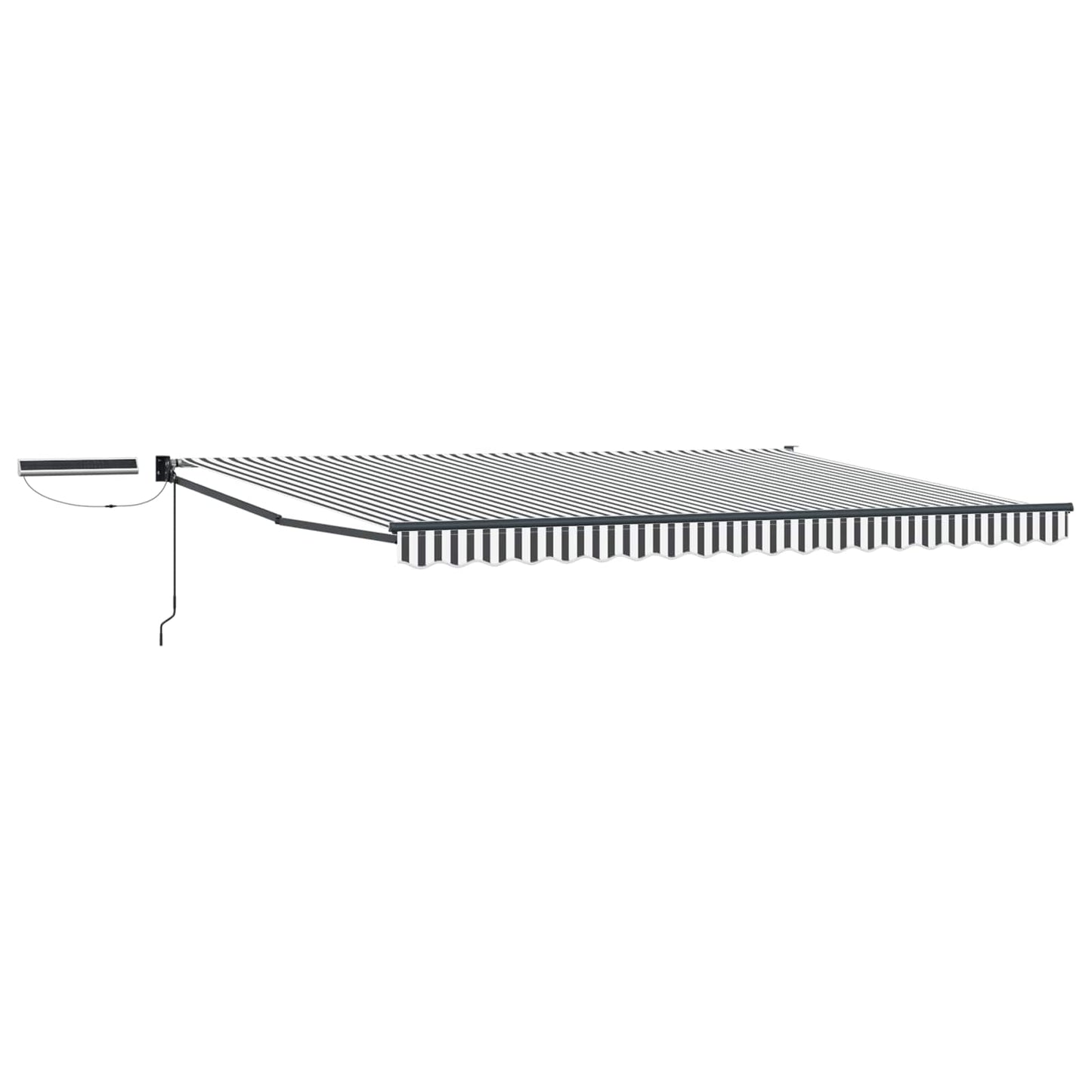 Tettuccio Elettrico Retrattile Antracite e Bianco 4 x 2 m | homemem39