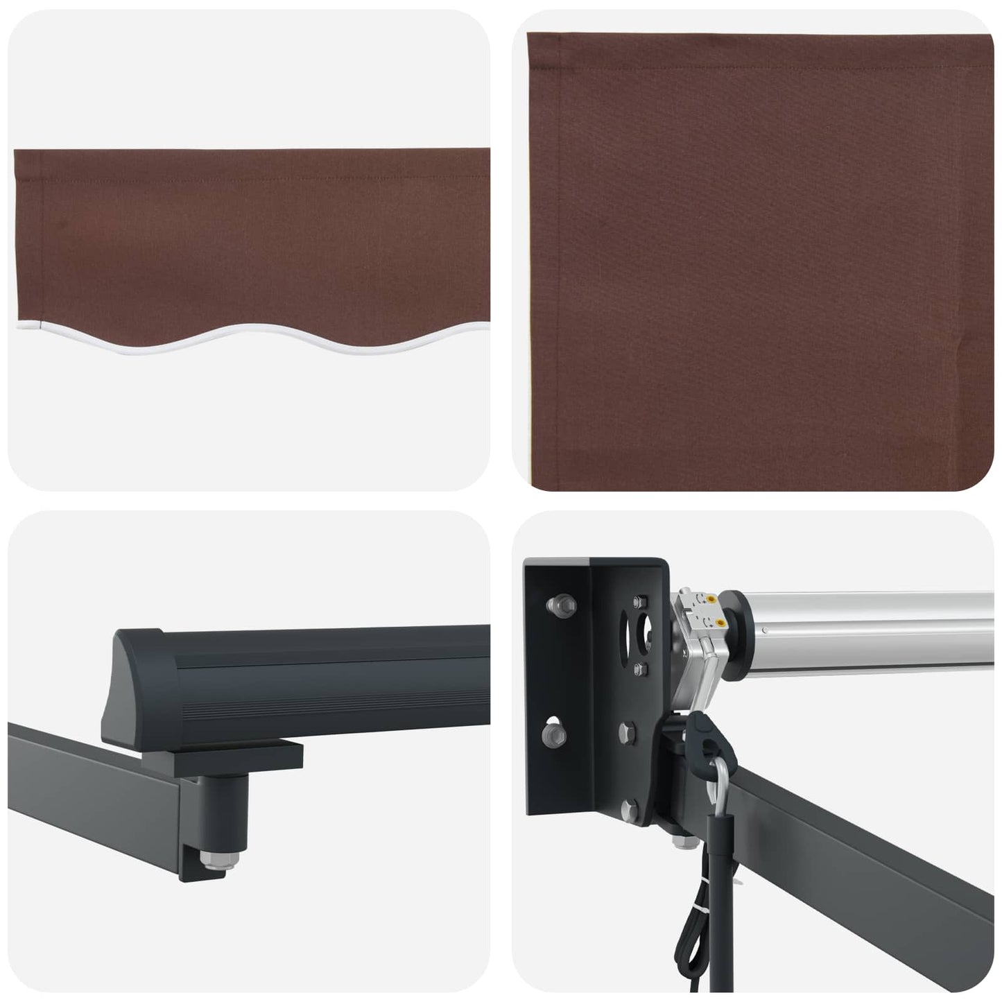 Tettuccio Elettrico Retrattile Marrone e Antracite 3 x 2,5 m | homemem39