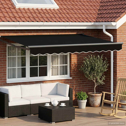 Tettuccio Elettrico Retrattile Nero e antracite 3,5 x 2,5 m