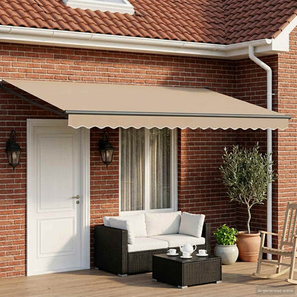 Tettuccio Elettrico Retrattile Beige e Antracite 4 × 3 m | homemem39