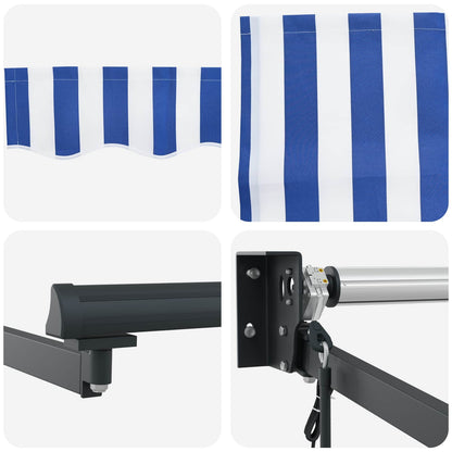 Tettuccio Elettrico Retrattile Blu, Bianco, Antracite 4,5 × 3 m | homemem39