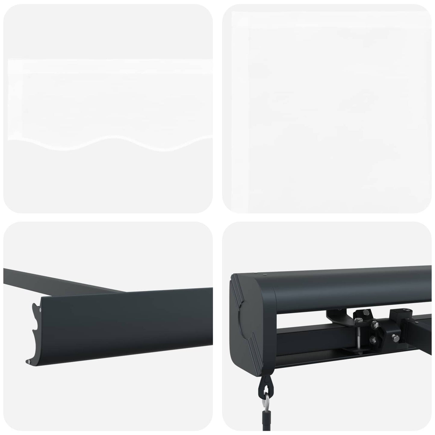 Tenda Retrattile Bianco 4 ×3 m Tela