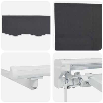 Tenda retrattile manuale Antracite 3 x 2,5 m | homemem39