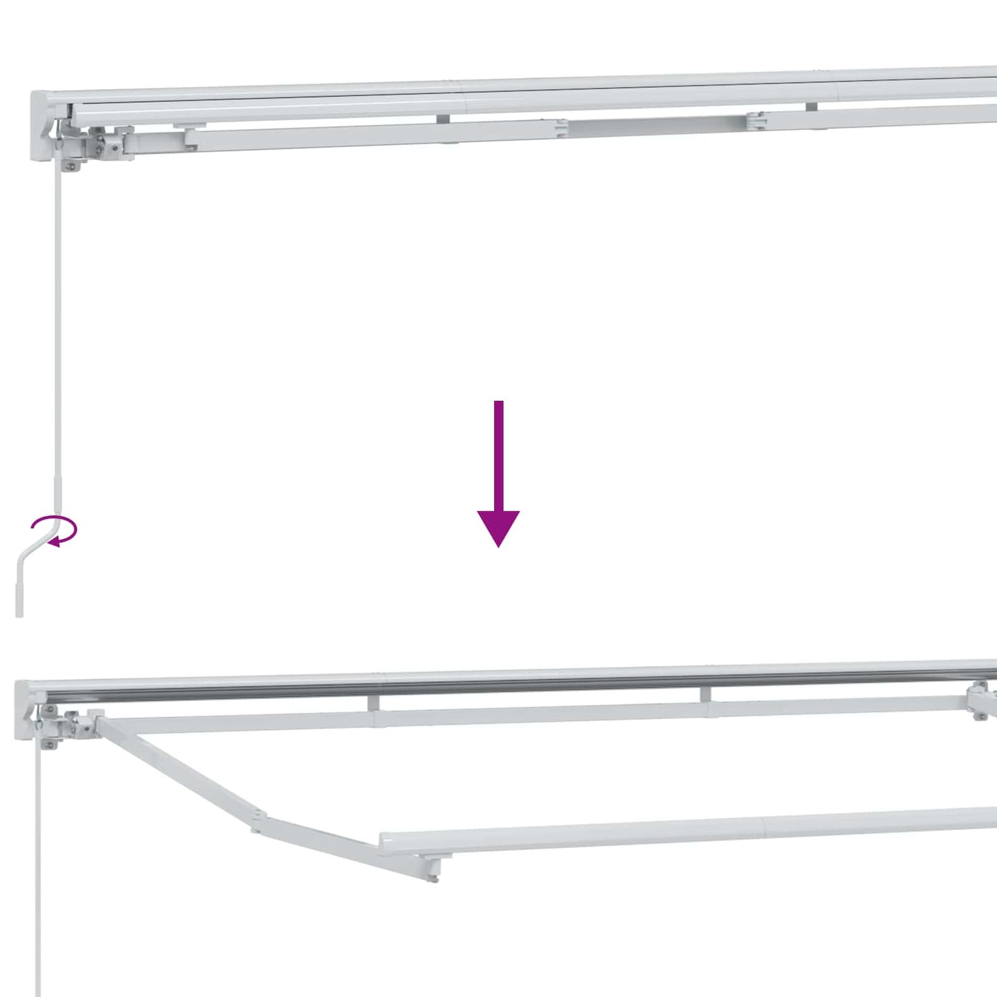 Tenda retrattile manuale Antracite 3 x 2,5 m | homemem39