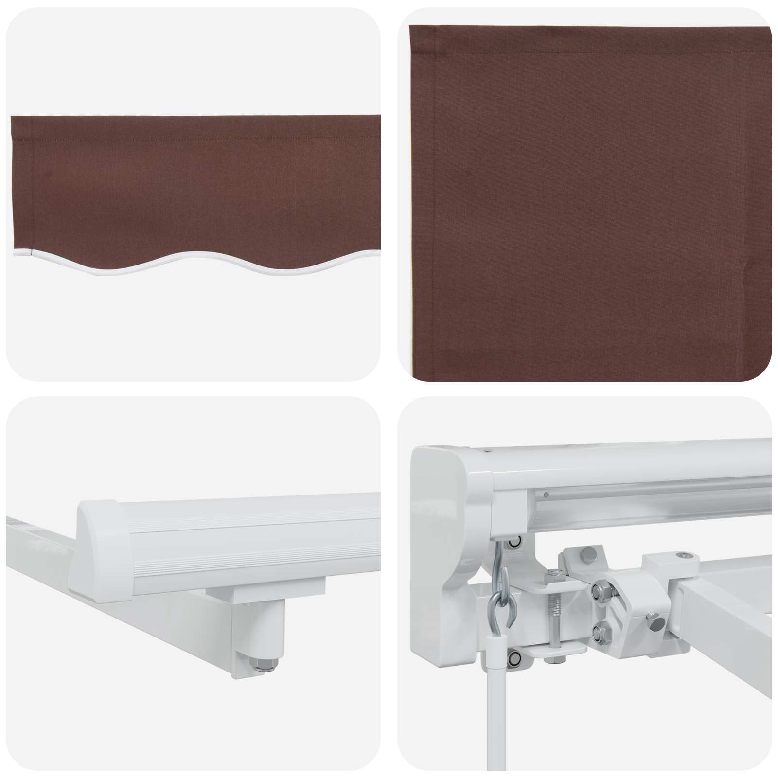 Tenda retrattile manuale Marrone 3 x 2,5 m | homemem39