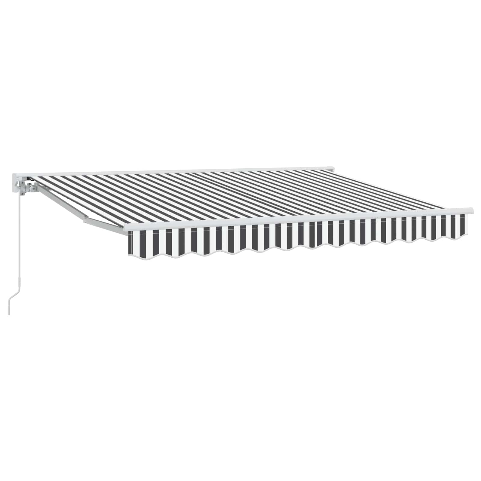 Tenda retrattile manuale Antracite e Bianco 3 x 2,5 m | homemem39