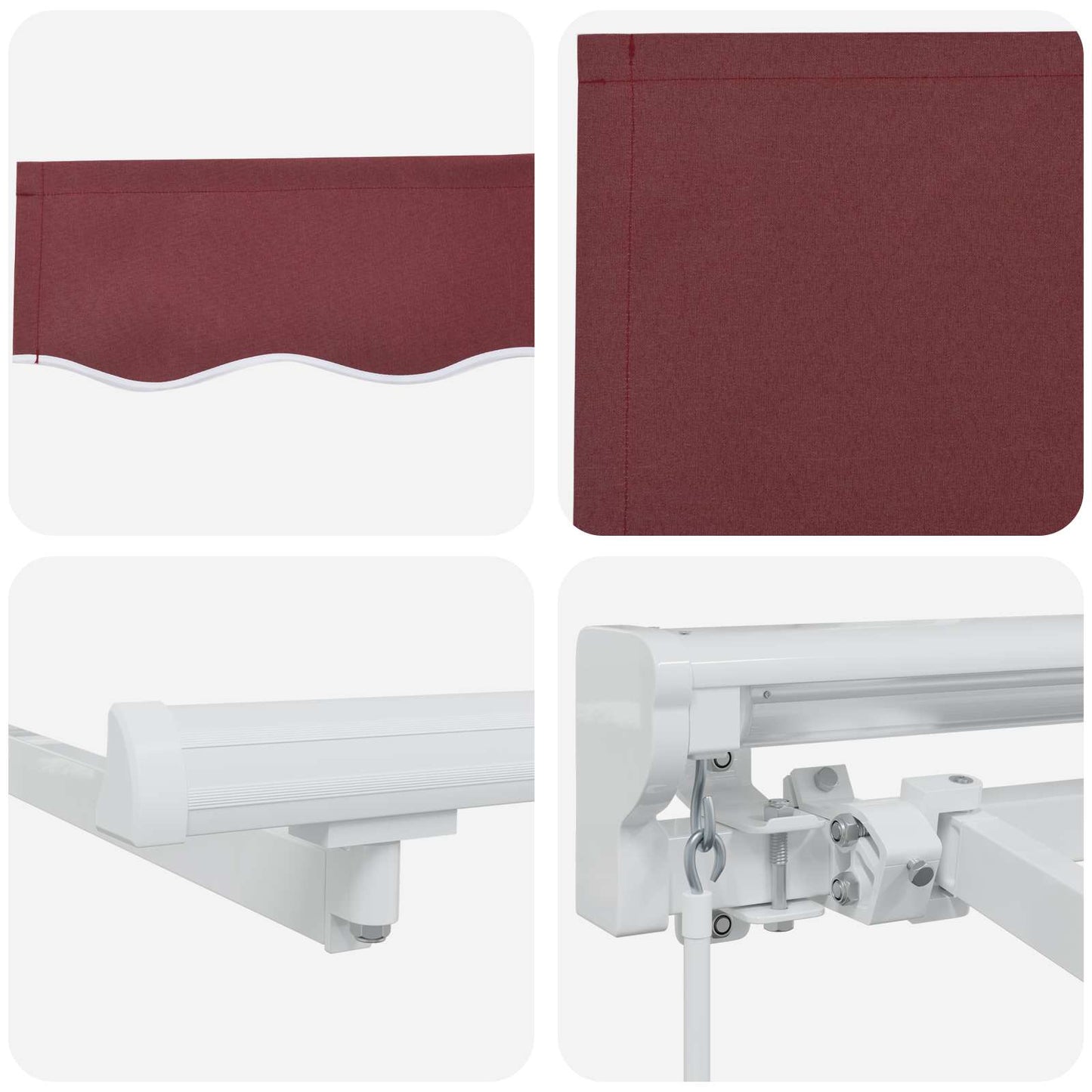 Tenda retrattile manuale Borgogna 3,5 x 2,5 m | homemem39