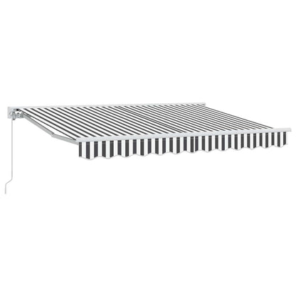 Tenda retrattile manuale Antracite e Bianco 3,5 x 2,5 m | homemem39