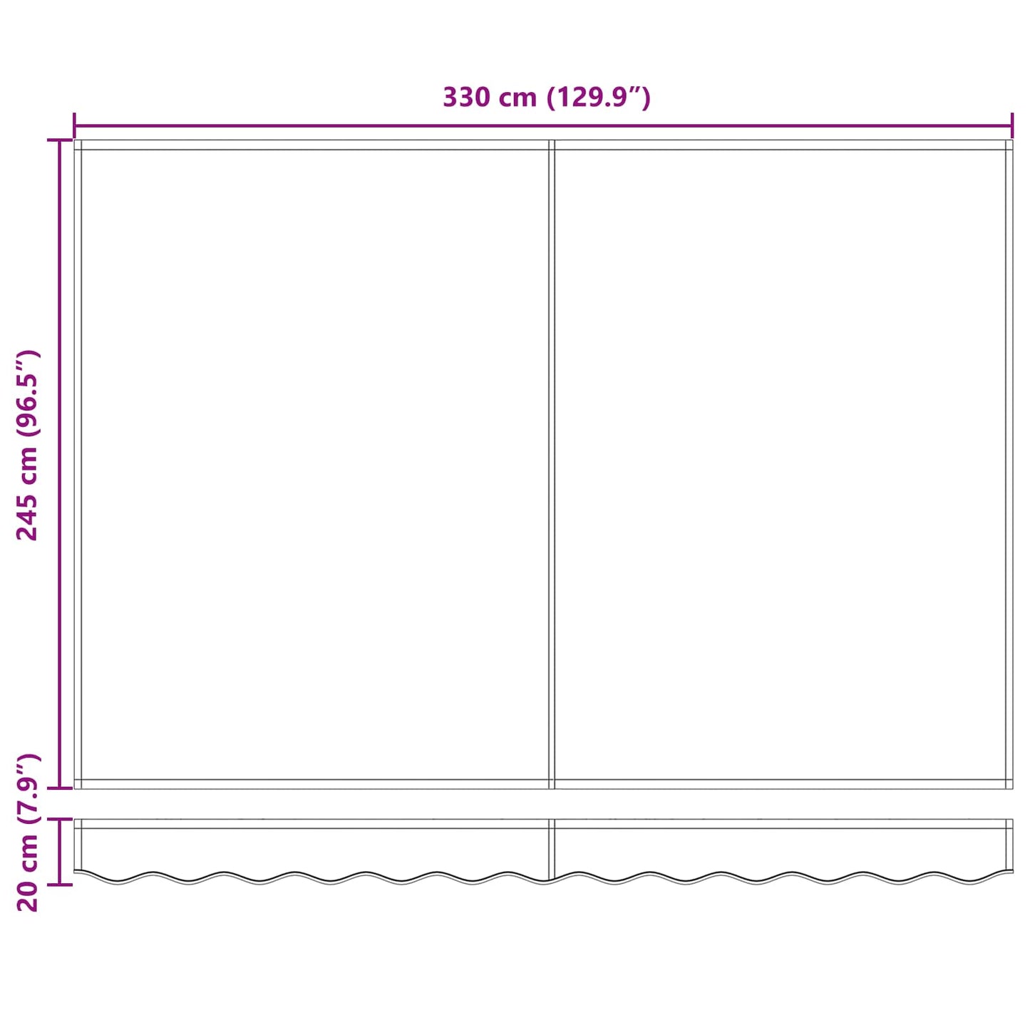 Tenda retrattile manuale Rosso e Bianco 3,5 x 2,5 m | homemem39