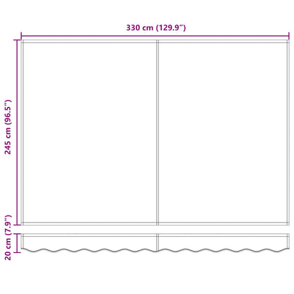 Tenda retrattile manuale Rosso e Bianco 3,5 x 2,5 m | homemem39