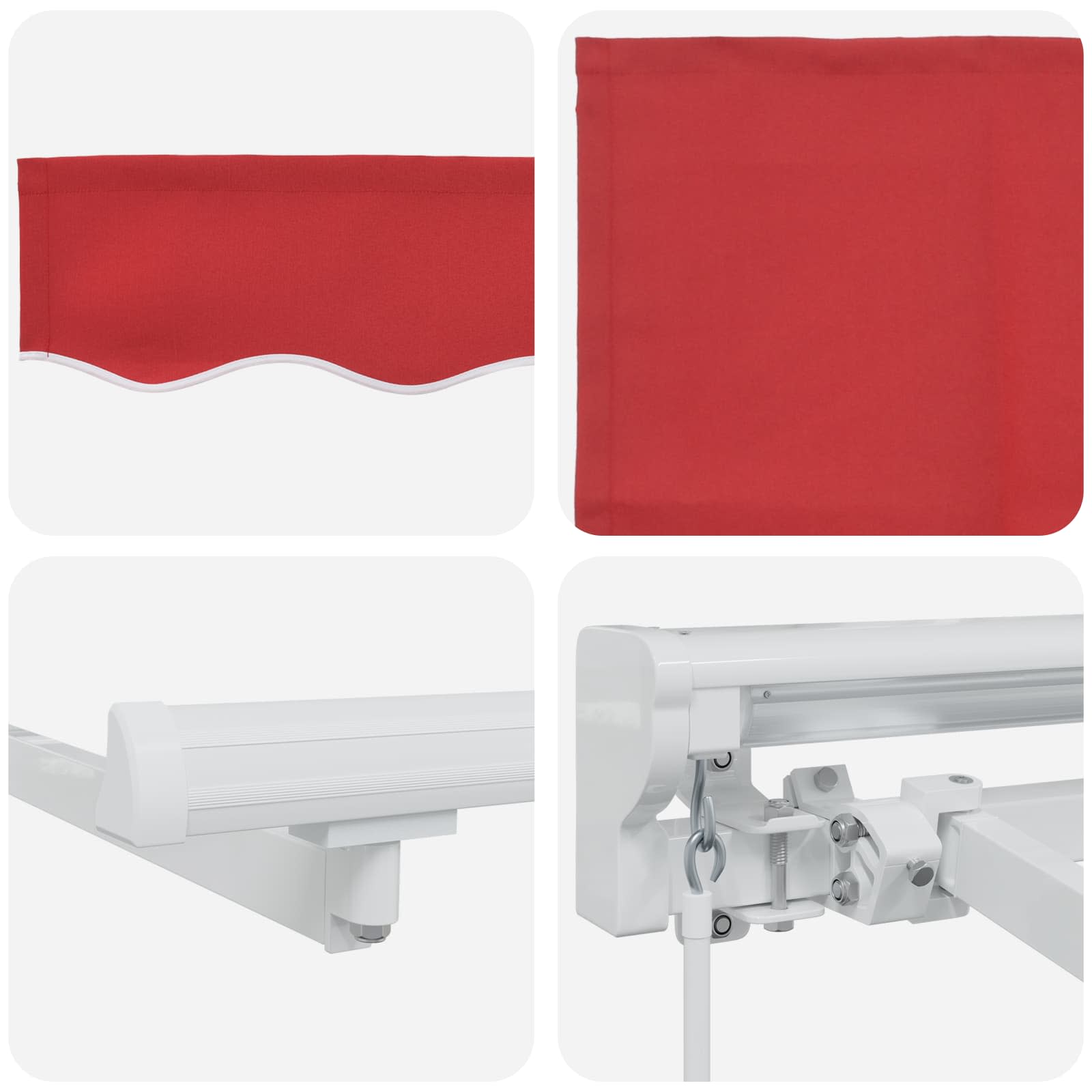 Tenda retrattile manuale Rosso 3,5 x 2,5 m | homemem39