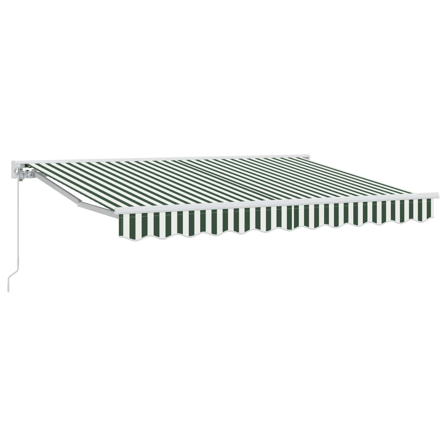 Tenda retrattile manuale Verde e Bianco 3,5 x 2,5 m | homemem39