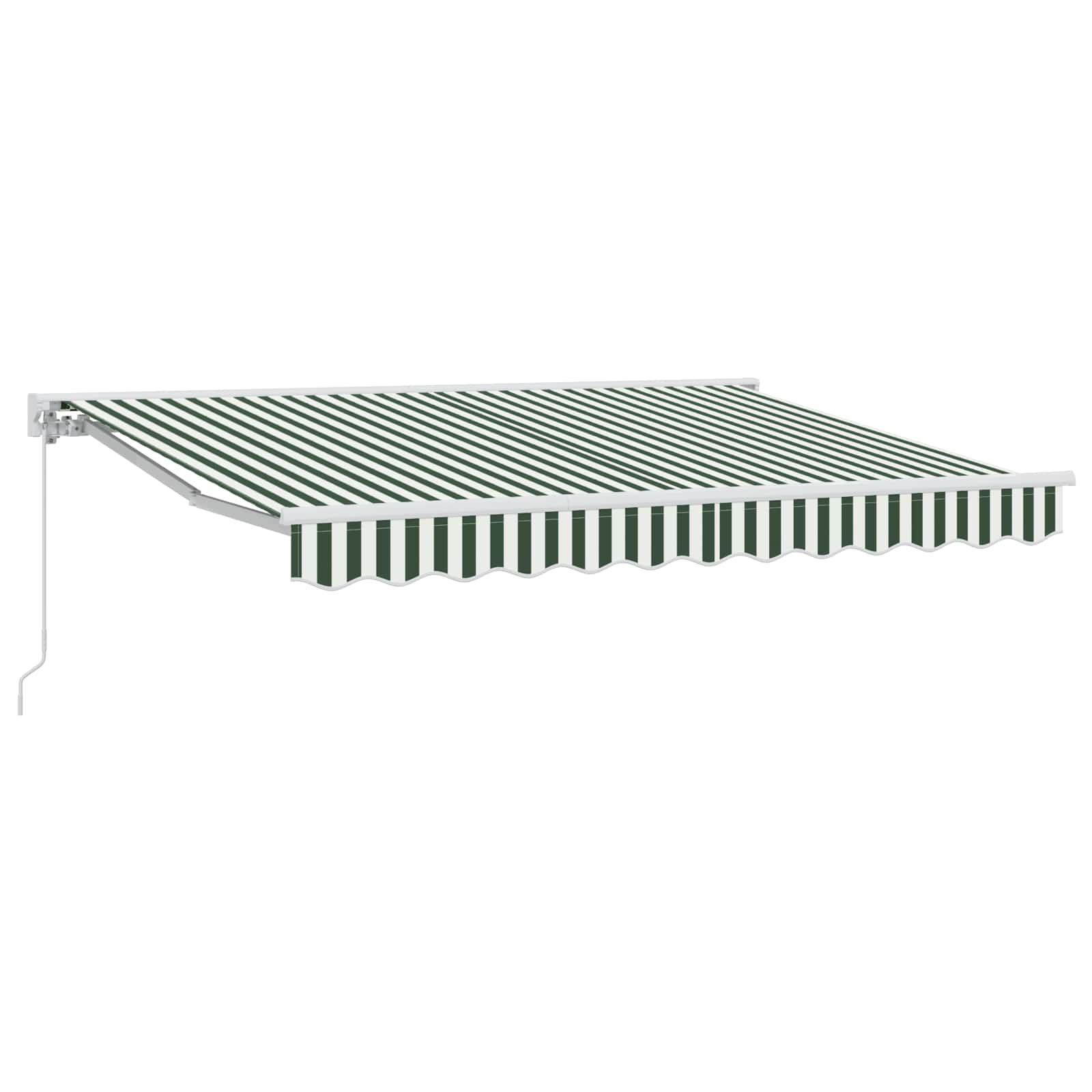 Tenda retrattile manuale Verde e Bianco 3,5 x 2,5 m | homemem39