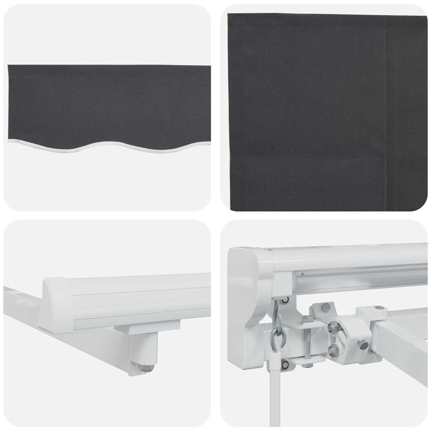 Tenda retrattile manuale Antracite 4 × 3 m | homemem39