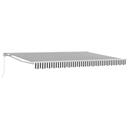 Tenda retrattile manuale Antracite e Bianco 4 × 3 m | homemem39