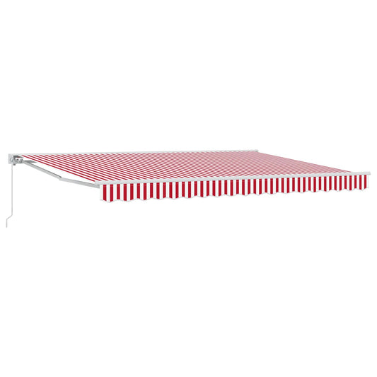 Tenda retrattile manuale Rosso e Bianco 4 × 3,5 m | homemem39