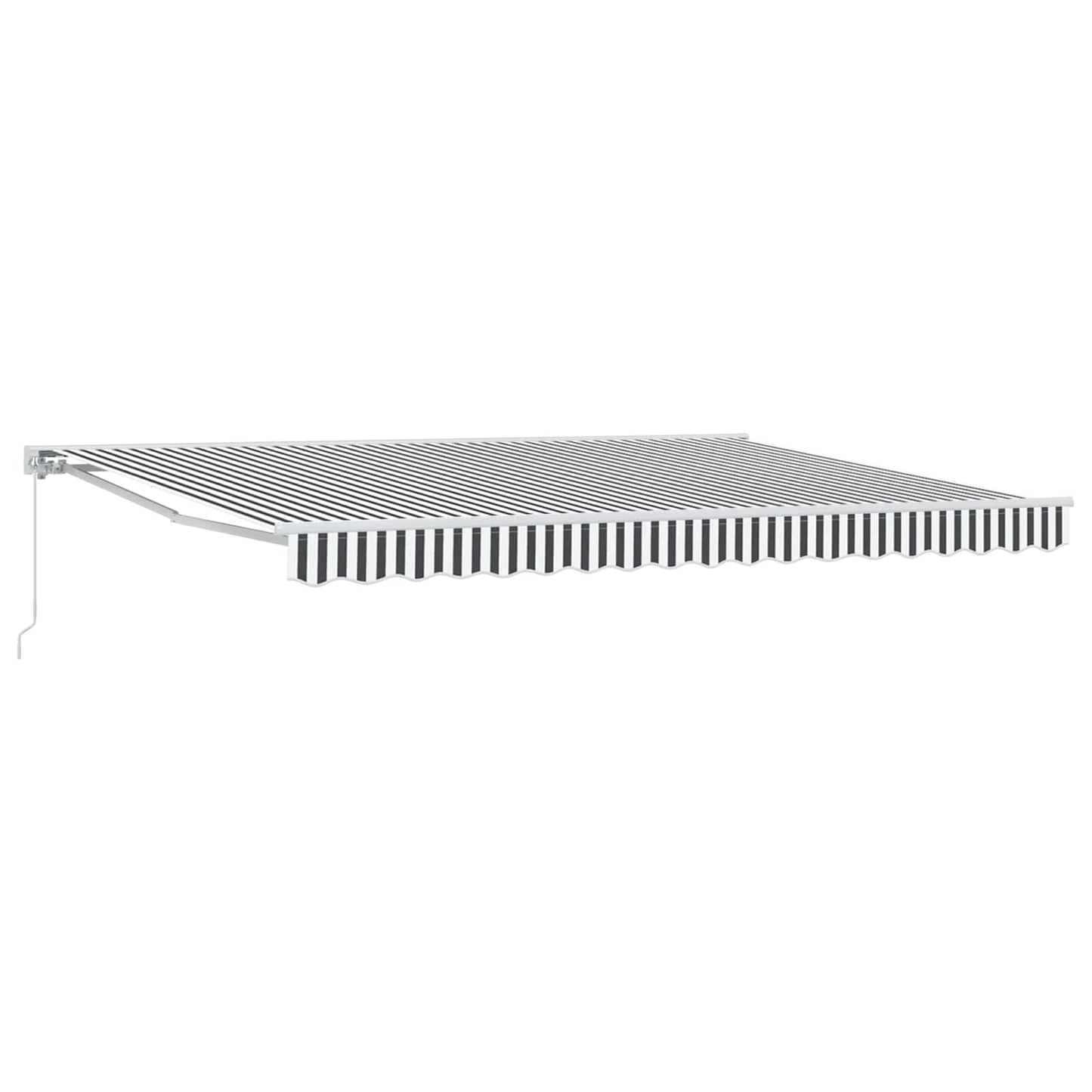 Tenda retrattile manuale Antracite e Bianco 4,5 × 3 m | homemem39