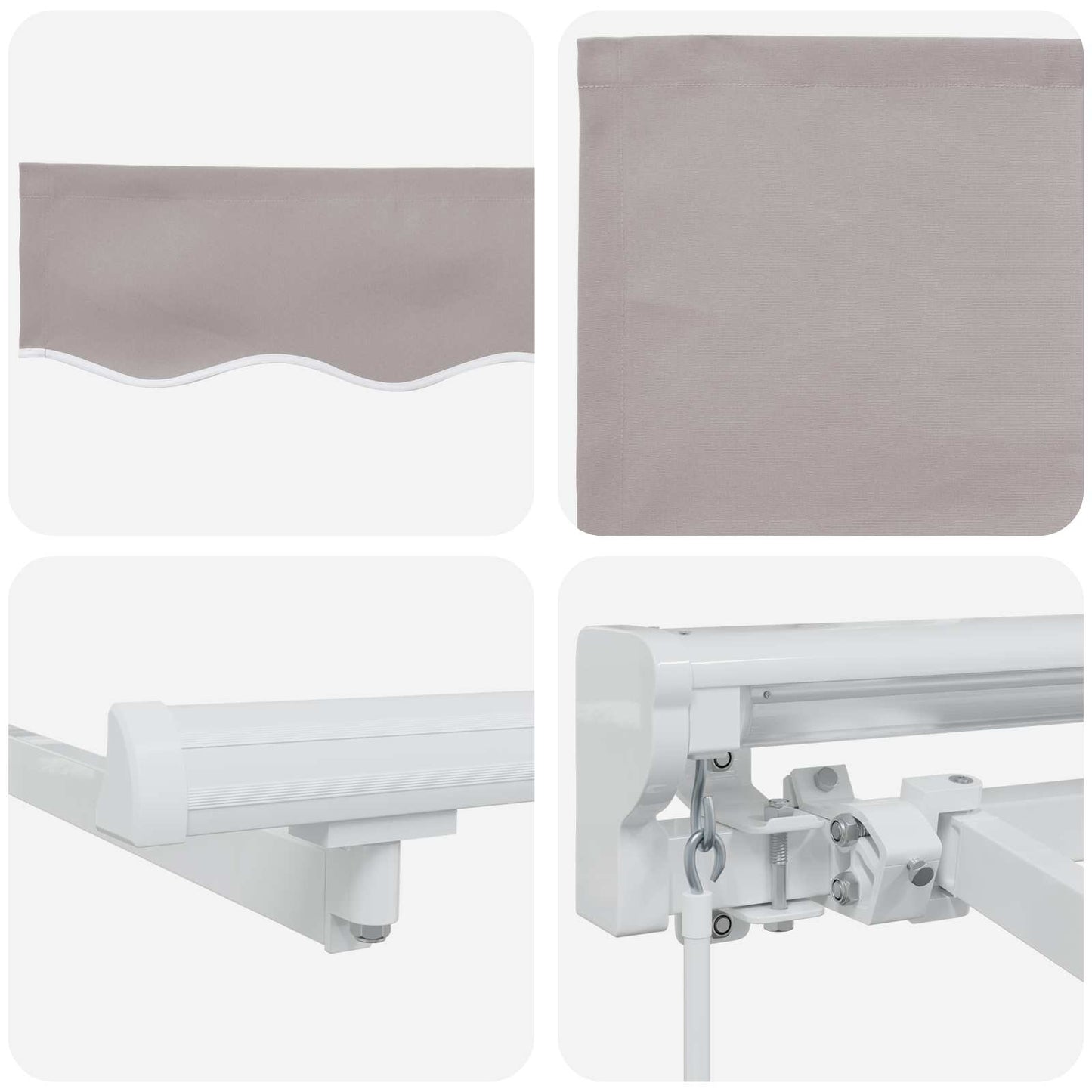 Tenda retrattile manuale Grigio Chiaro 4,5 × 3 m | homemem39