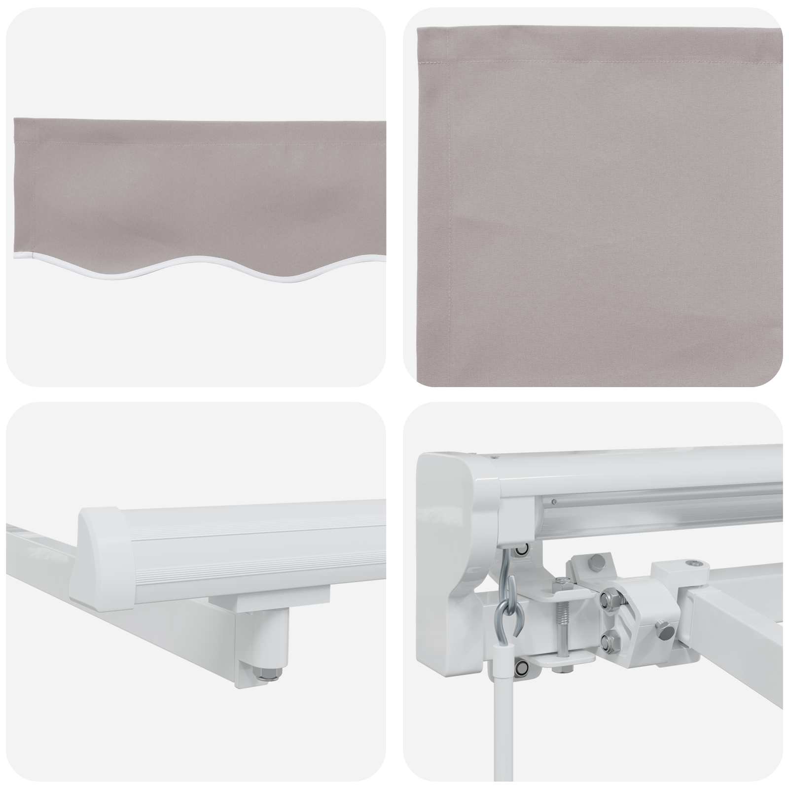 Tenda retrattile manuale Grigio Chiaro 4,5 × 3 m | homemem39