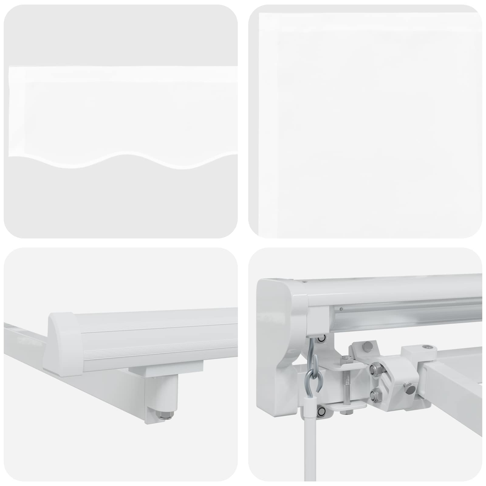 Tenda retrattile manuale Bianco 4,5 × 3,5 m | homemem39