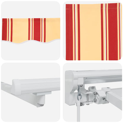 Tenda retrattile manuale Giallo e Arancione 5 × 3,5 m | homemem39
