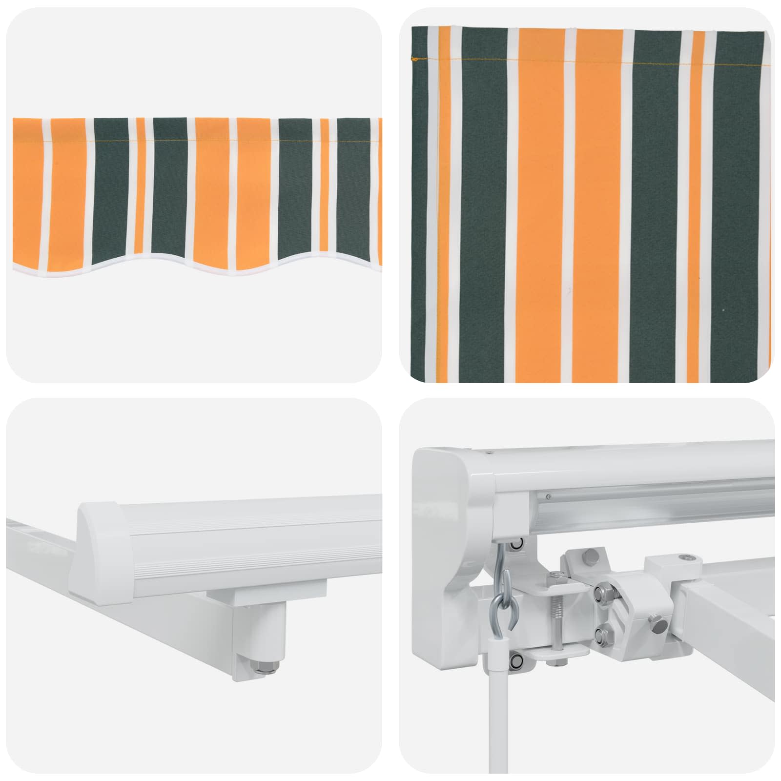 Tenda retrattile manuale Verde e Giallo 5 × 3,5 m | homemem39