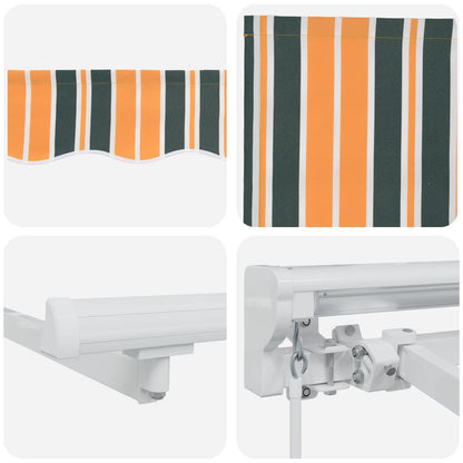 Tenda retrattile manuale Verde e Giallo 5 × 3,5 m | homemem39