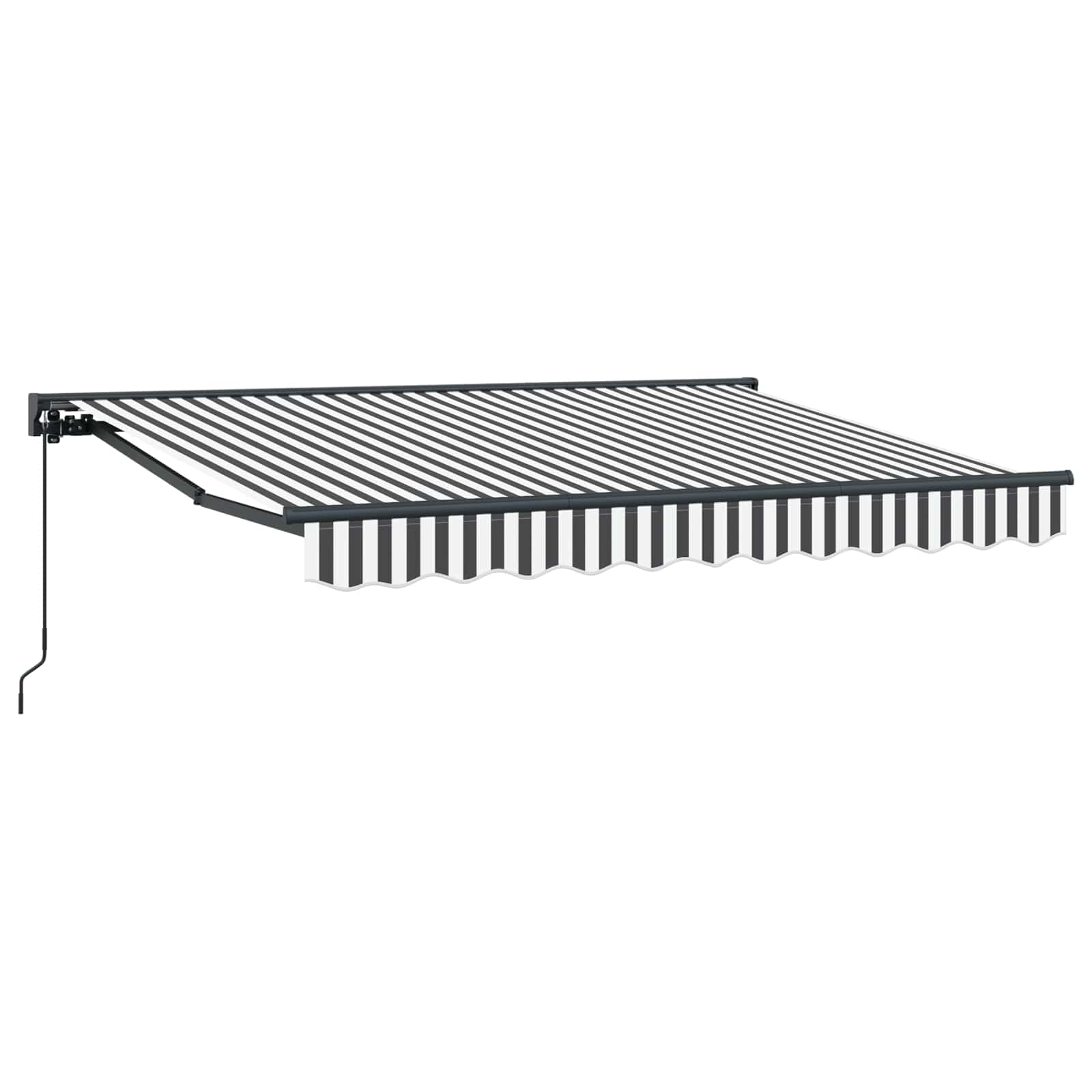 Tenda retrattile manuale Antracite e Bianco 2,5 x 2 m | homemem39