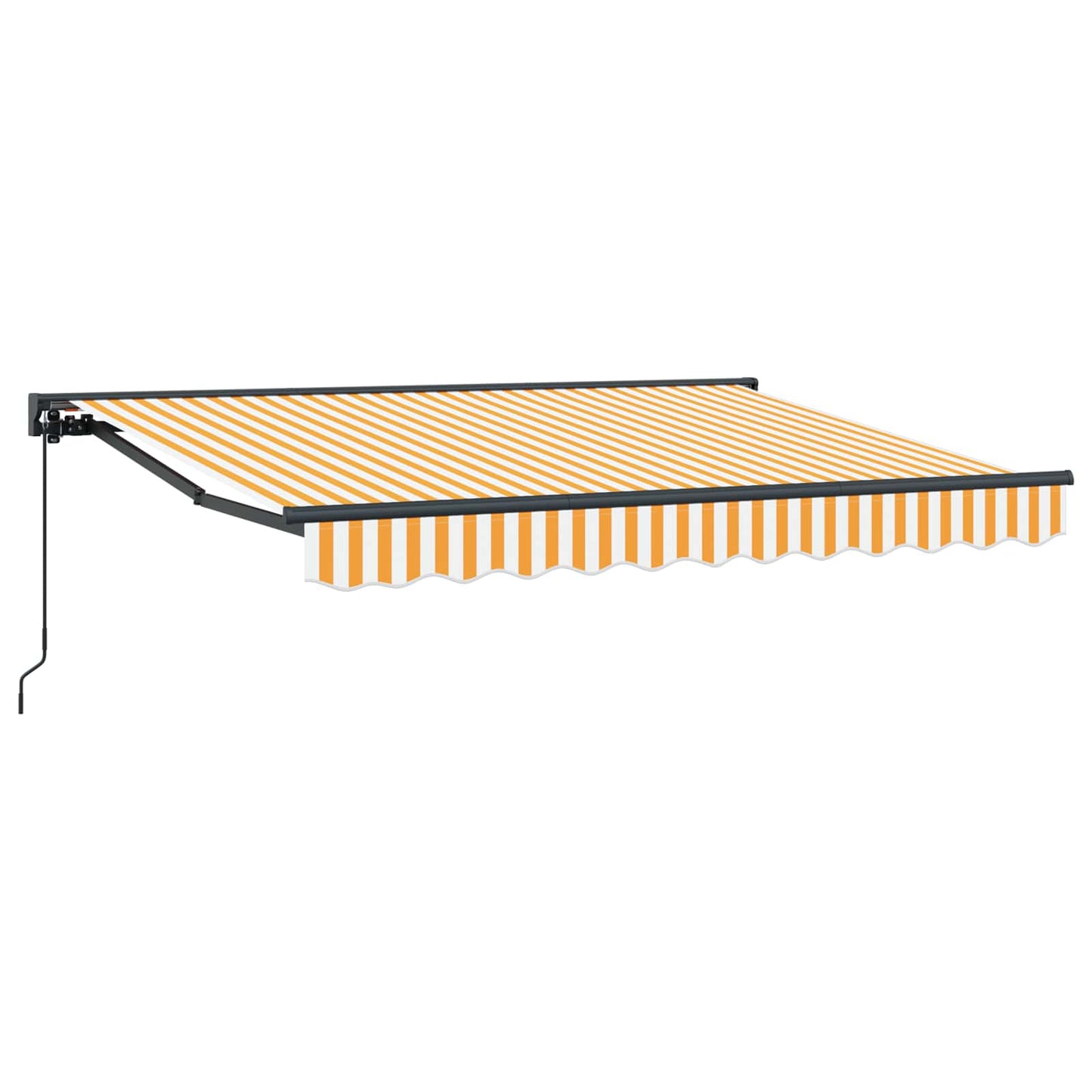 Tenda retrattile manuale Giallo e Bianco 3,5 x 2 m | homemem39