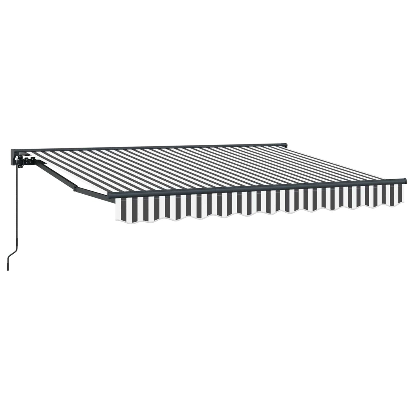 Tenda retrattile manuale Antracite e Bianco 3,5 x 2 m | homemem39