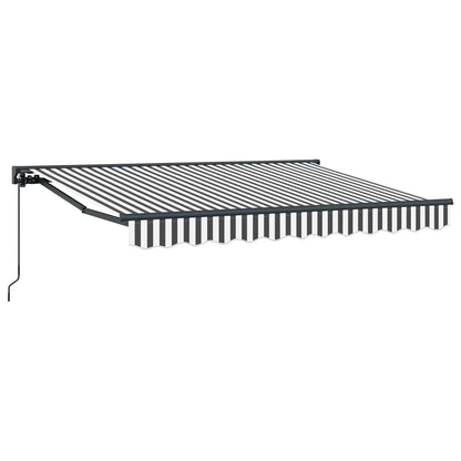 Tenda retrattile manuale Antracite e Bianco 3,5 x 2 m | homemem39
