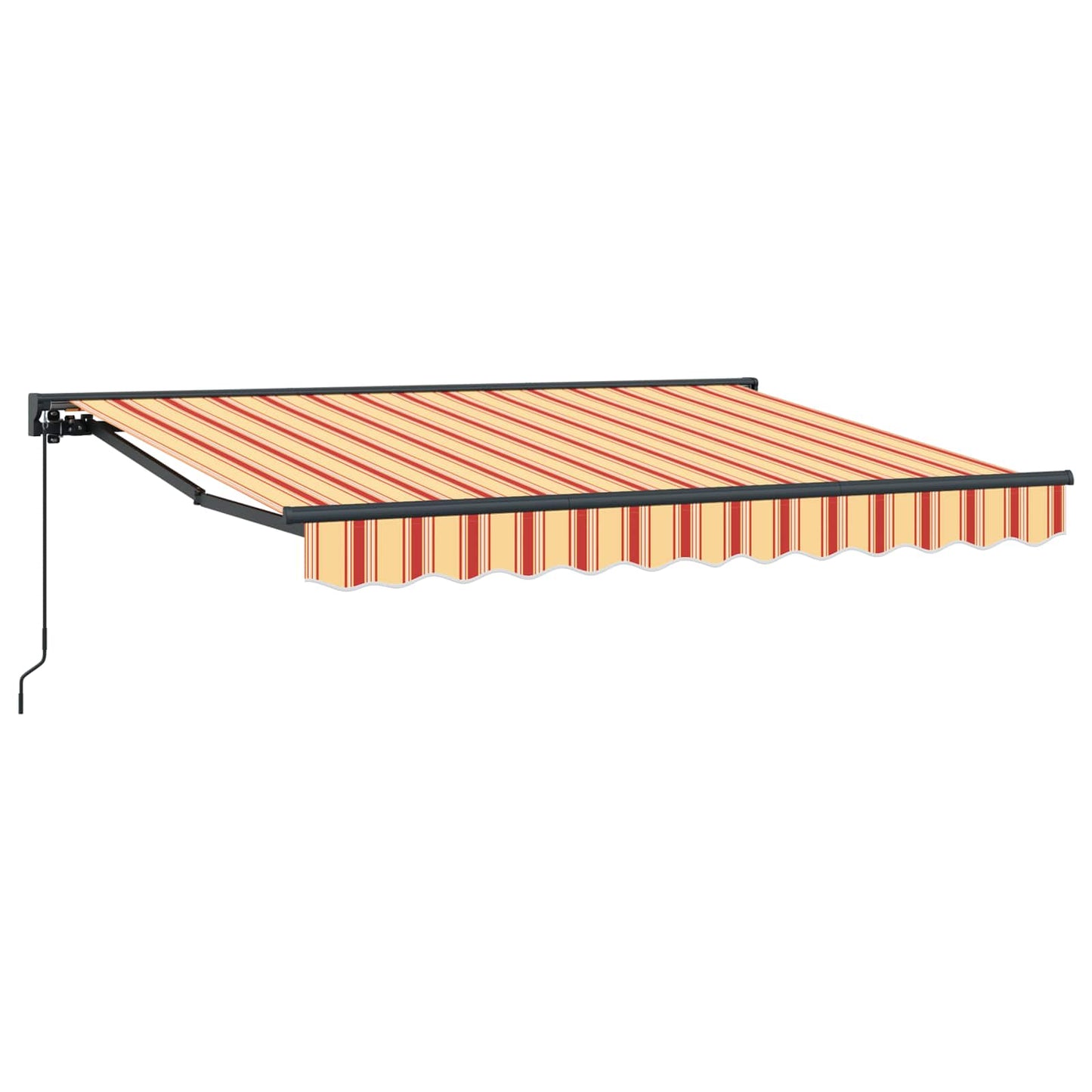Tenda retrattile manuale Giallo, Arancione e Bianco 3,5 x 2 m | homemem39