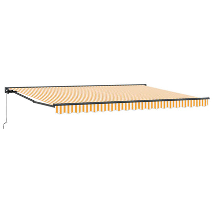 Tenda retrattile manuale Giallo e Bianco 4 x 2 m | homemem39