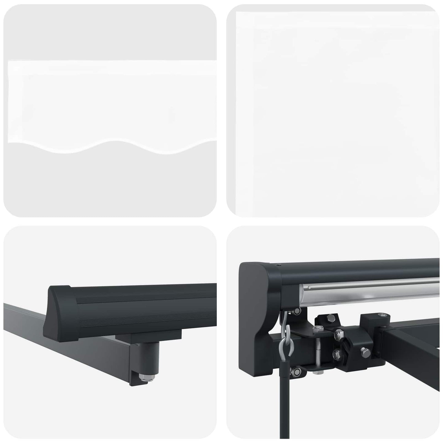 Tenda retrattile manuale Bianco 4 × 3,5 m | homemem39