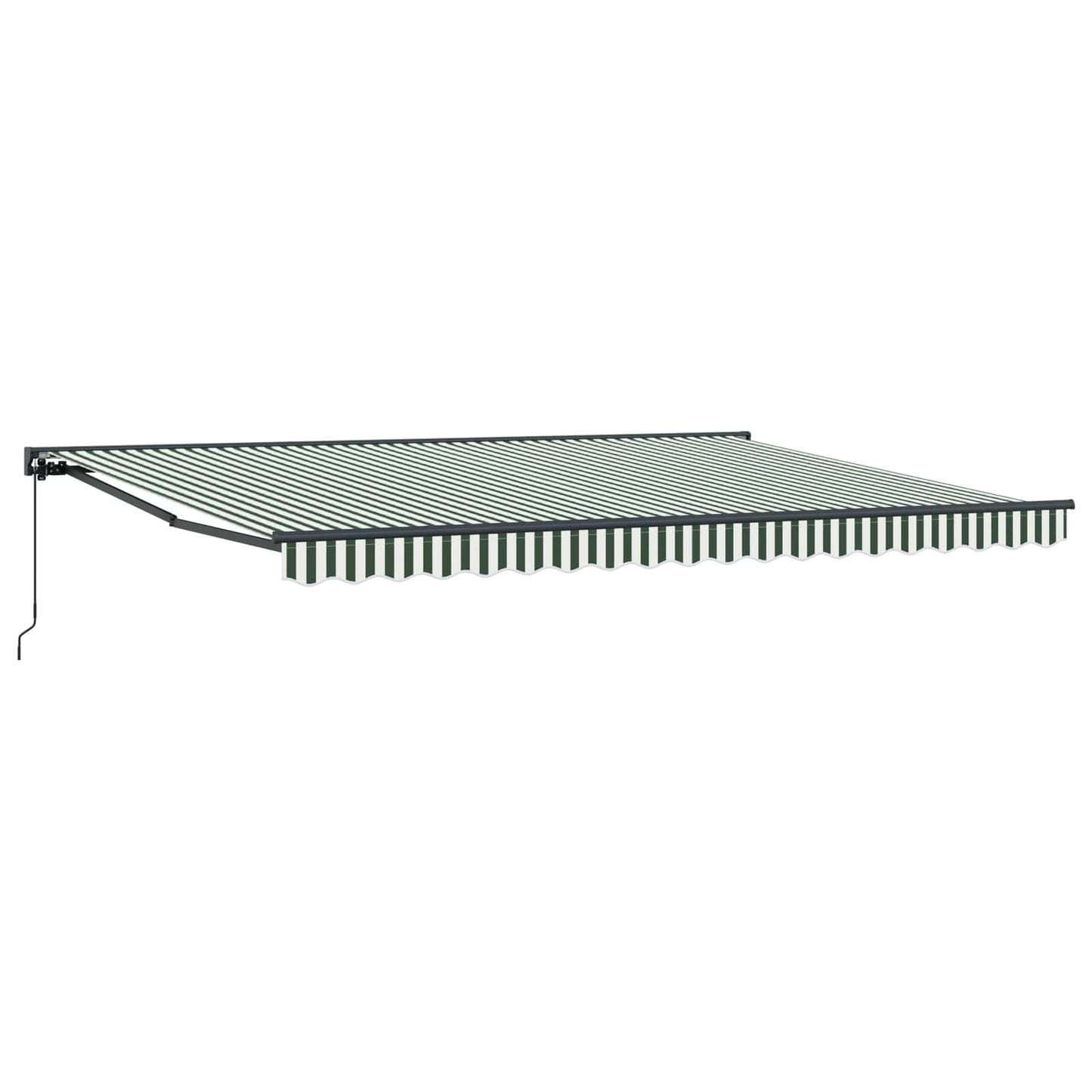 Tenda retrattile manuale Verde e Bianco 4 × 3,5 m | homemem39
