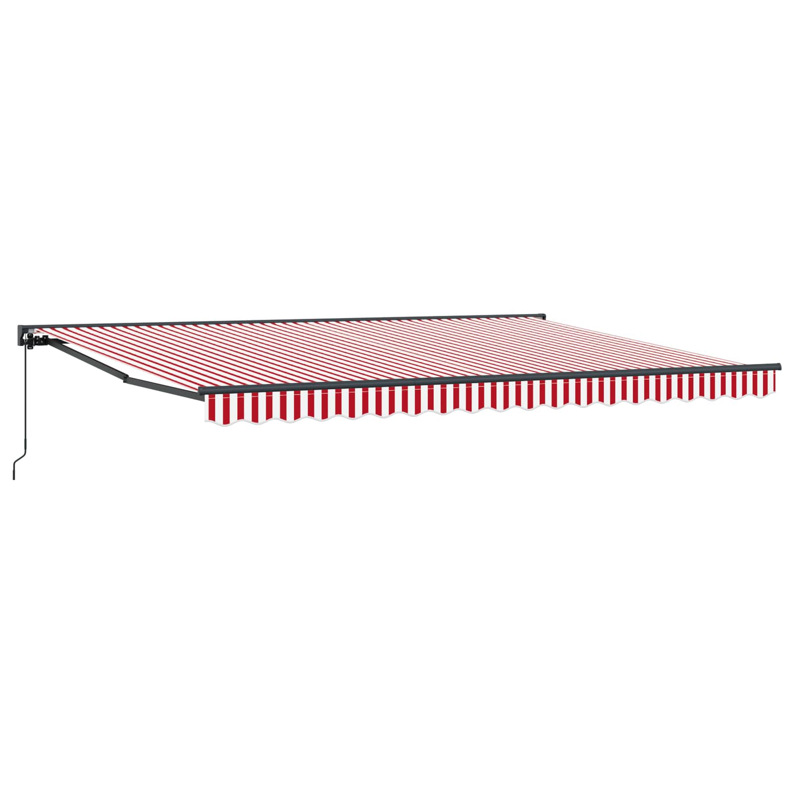 Tenda retrattile manuale Rosso e Bianco 4,5 × 3,5 m | homemem39
