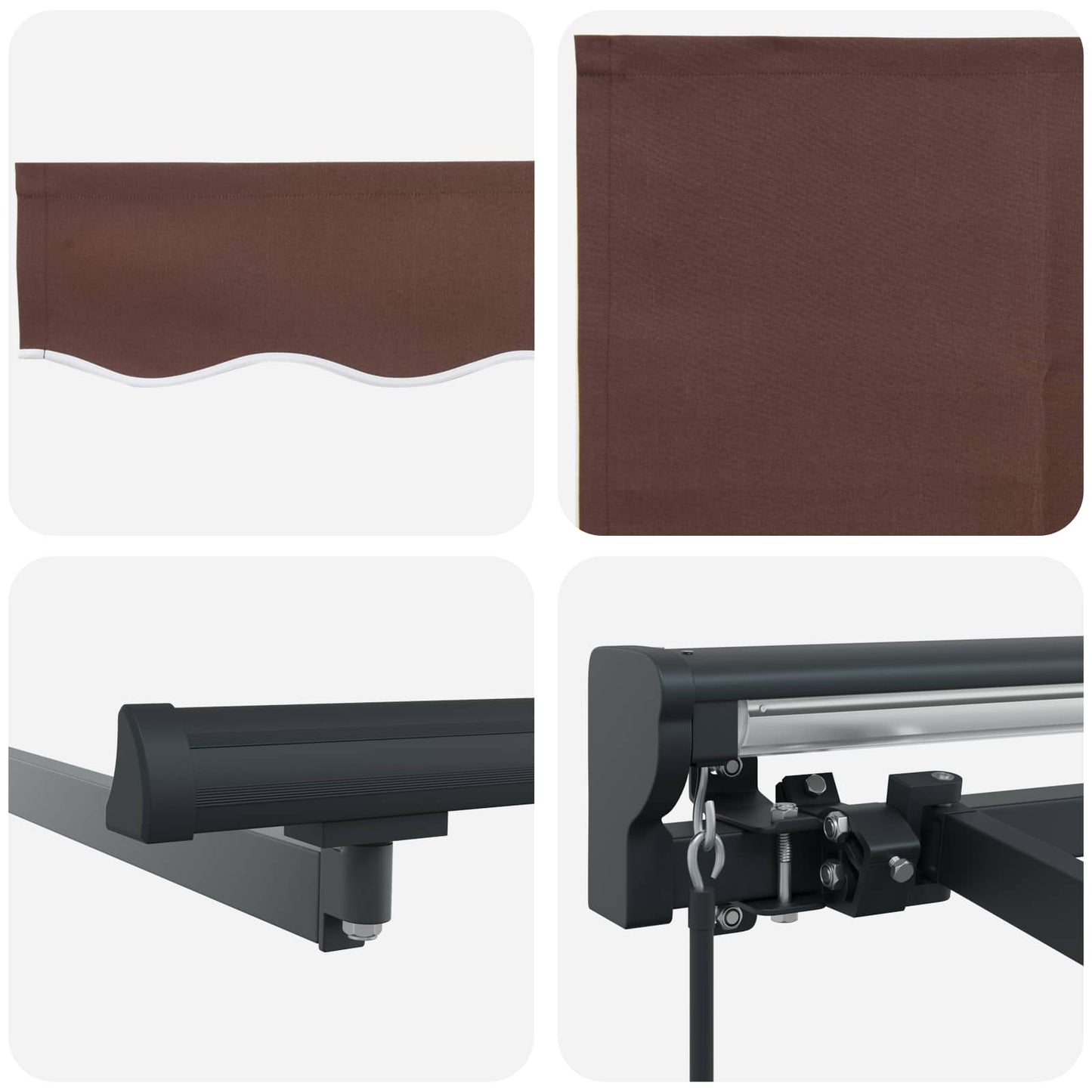 Tenda retrattile manuale Marrone 5 × 3,5 m | homemem39
