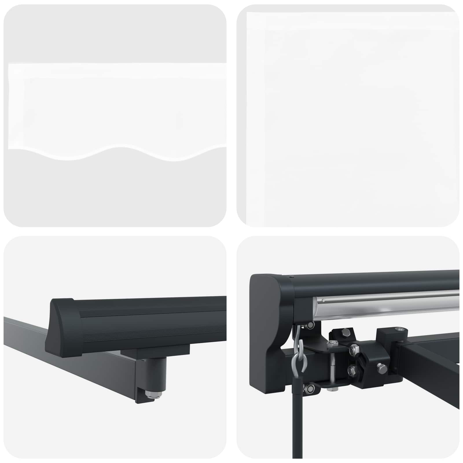 Tenda retrattile manuale Bianco 5 × 3,5 m | homemem39