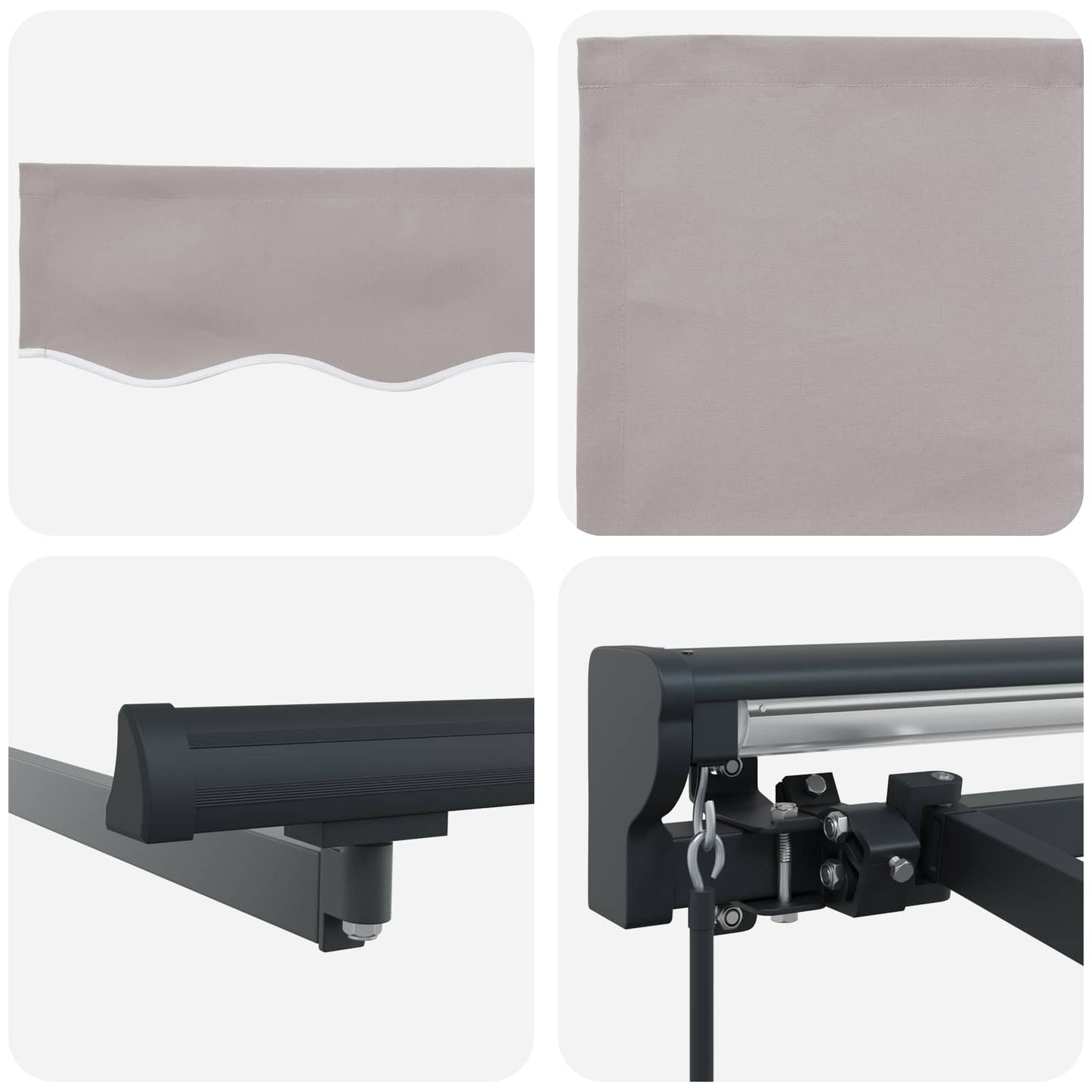 Tenda retrattile manuale Grigio Chiaro 5 × 3,5 m | homemem39