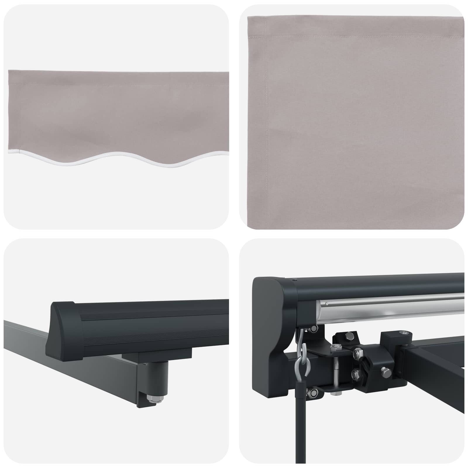 Tenda retrattile manuale Grigio Chiaro 5 × 3,5 m | homemem39