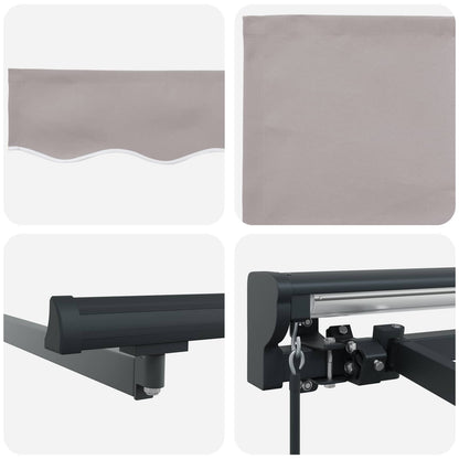 Tenda retrattile manuale Grigio Chiaro 5 × 3,5 m | homemem39