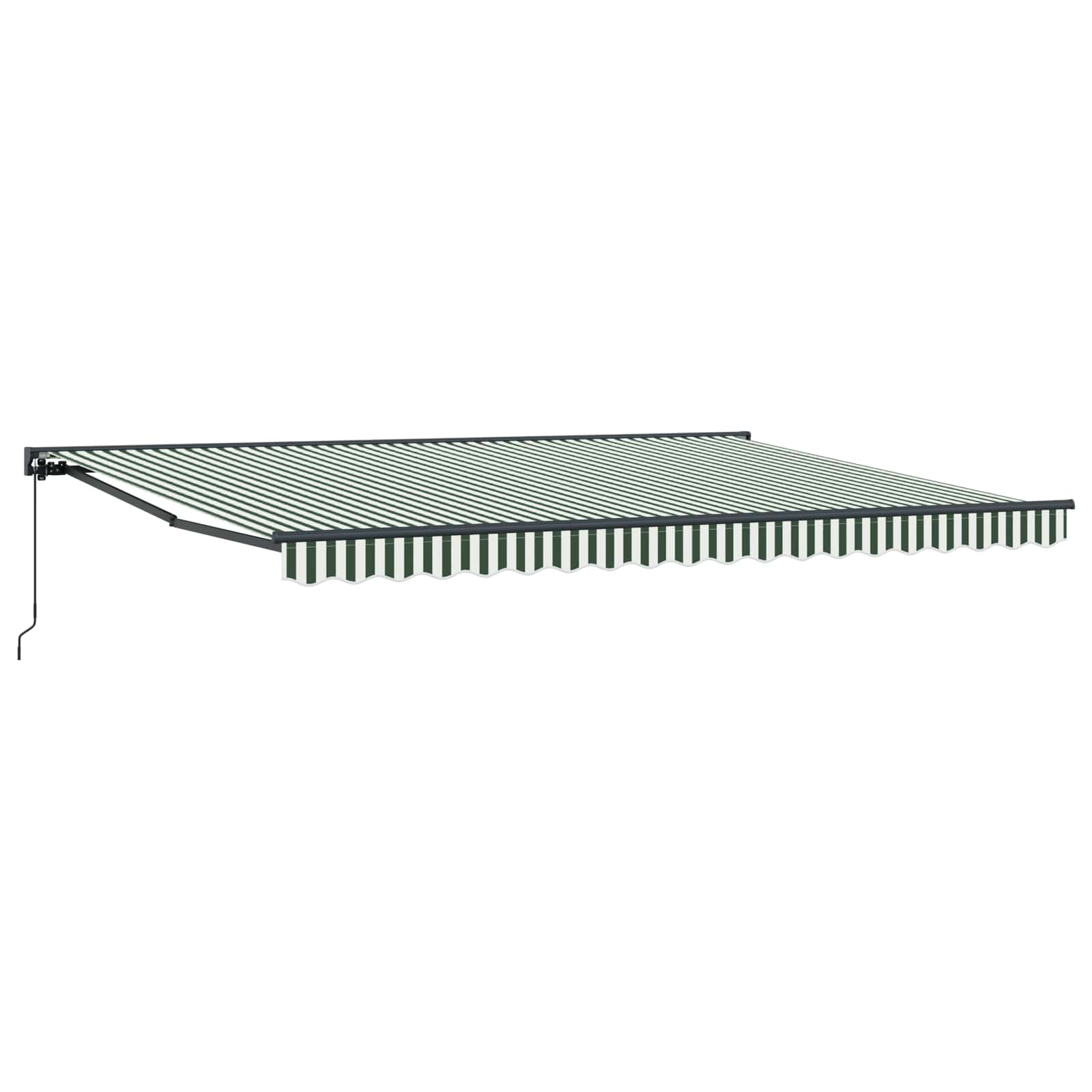 Tenda retrattile manuale Verde e Bianco 5 × 3,5 m | homemem39