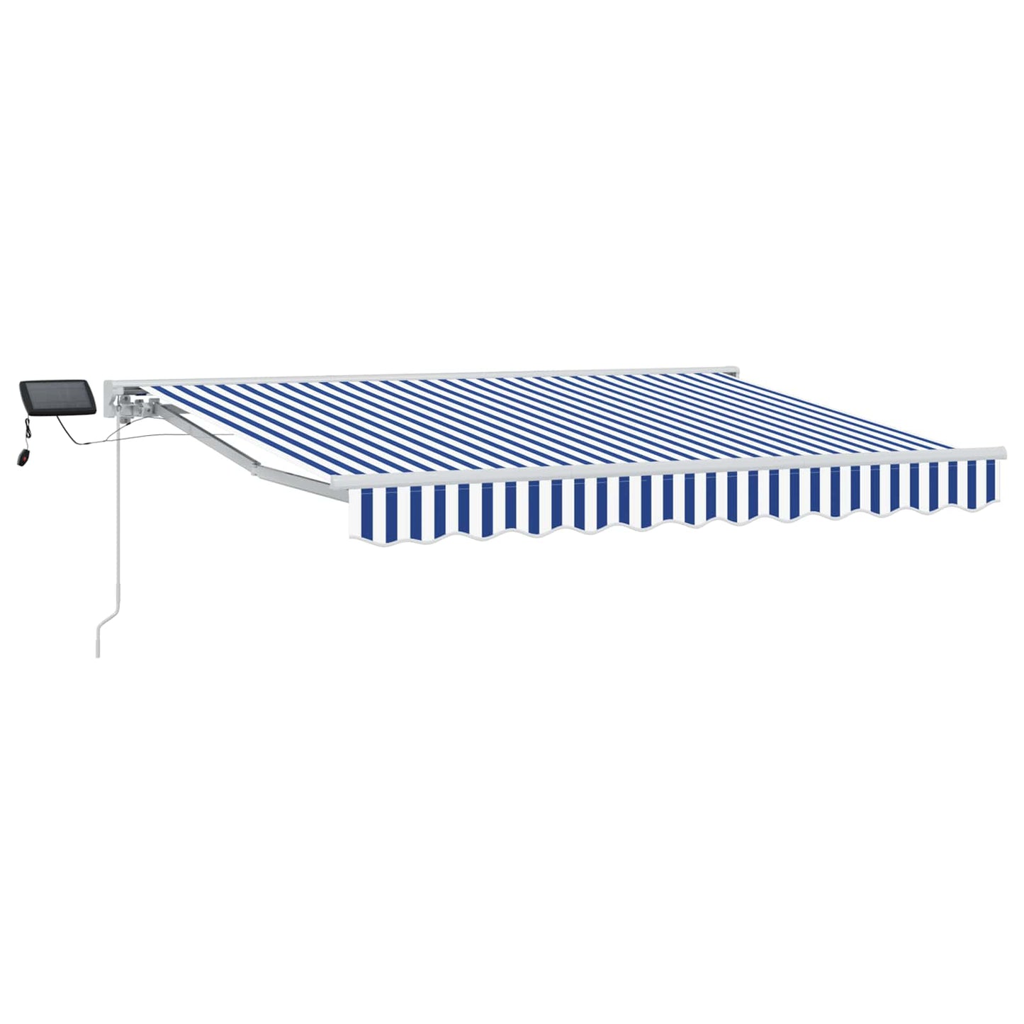 Cornice per Tenda Manuale con LED Blu e Bianco 2,5 x 2 m | homemem39