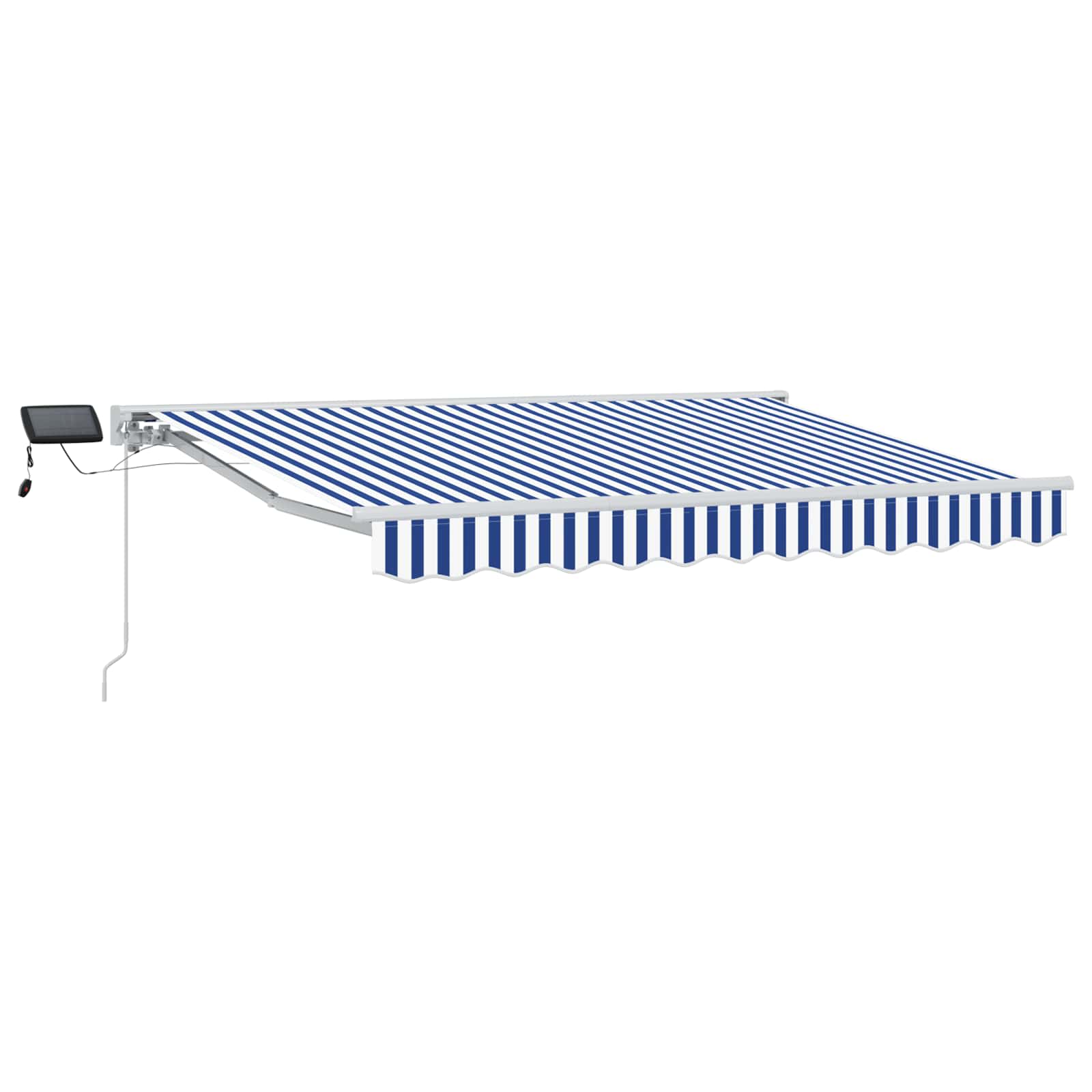 Cornice per Tenda Manuale con LED Blu e Bianco 2,5 x 2 m | homemem39