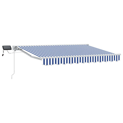 Cornice per Tenda Manuale con LED Blu e Bianco 2,5 x 2 m | homemem39