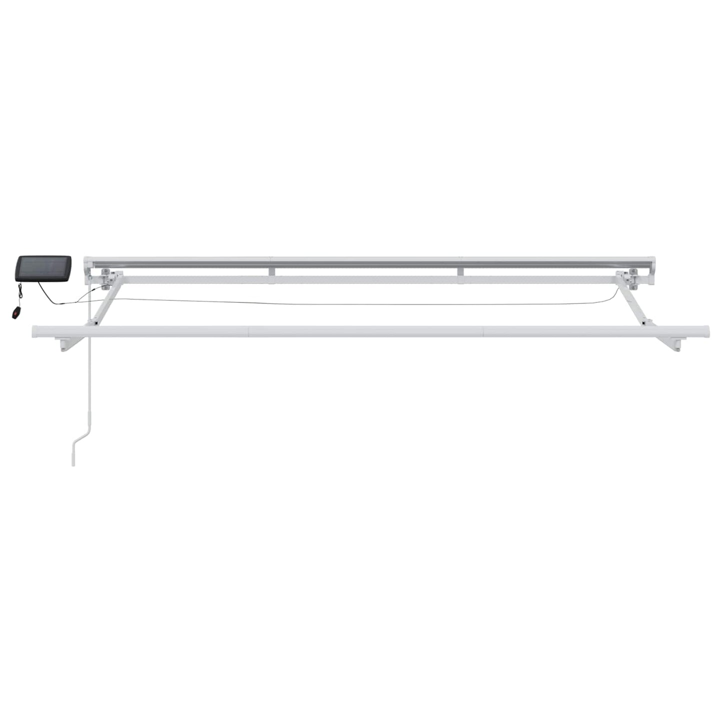Cornice per Tenda Manuale con LED Bianco e Antracite 2,5 x 2 m | homemem39