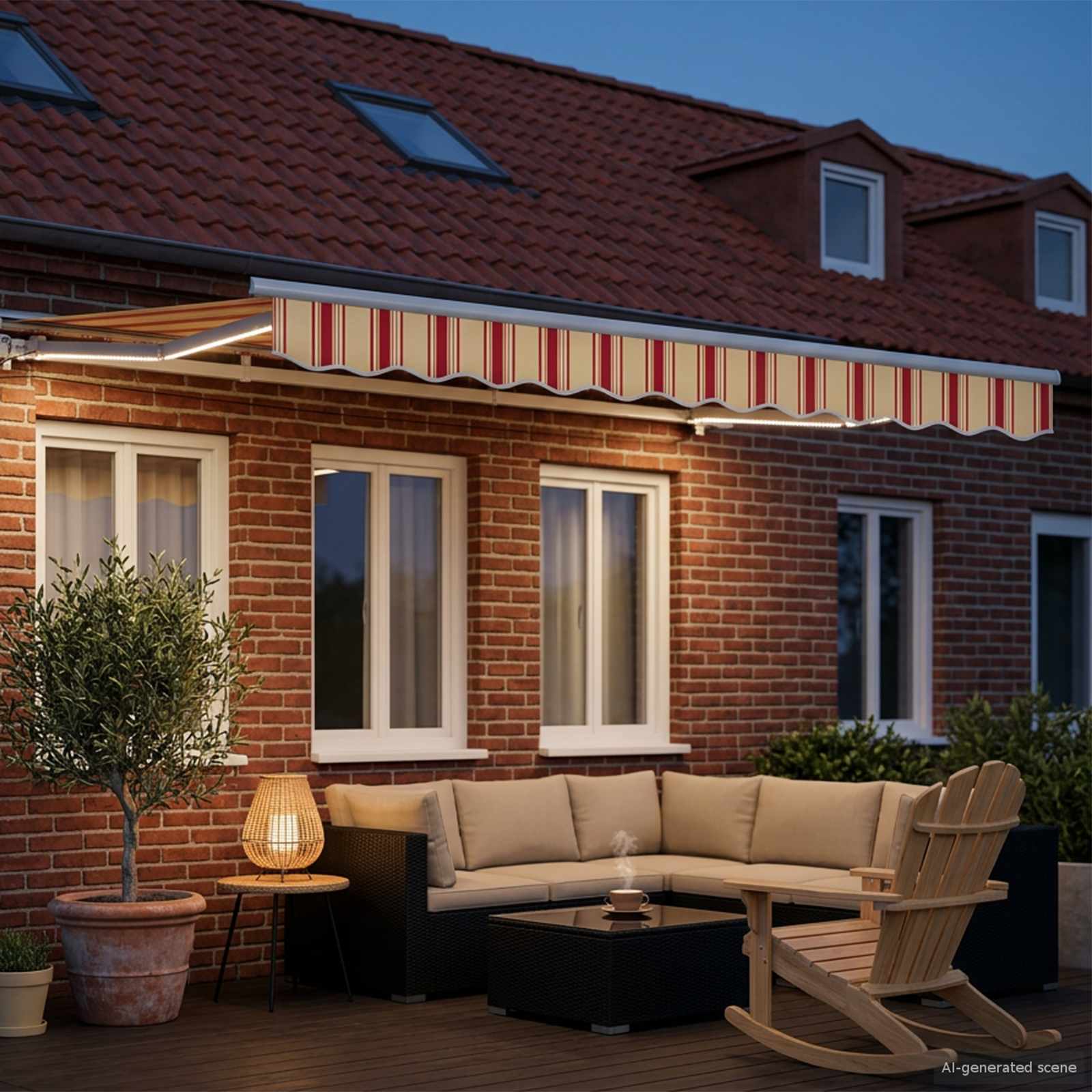 Cornice per Tenda Manuale con LED 3 x 2 m | homemem39