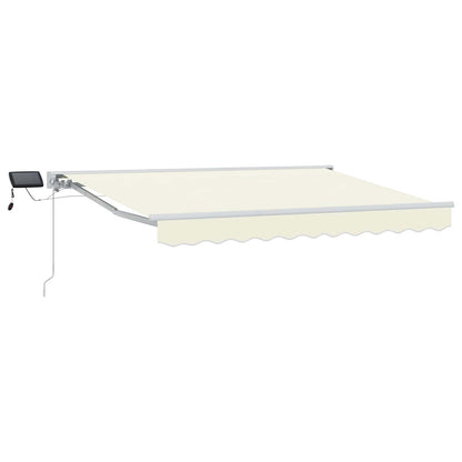 Cornice per Tenda Manuale con LED Crema e Bianco 3,5 x 2 m | homemem39