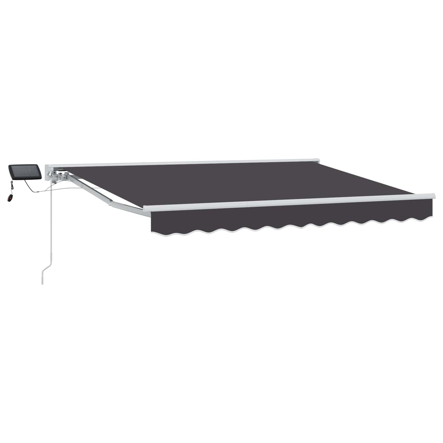 Cornice per Tenda Manuale con LED Bianco e Antracite 3,5 x 2 m | homemem39